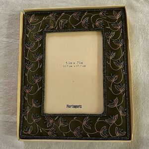 Frame Pier One Imports Picture Brown Satin Embroidered Beaded